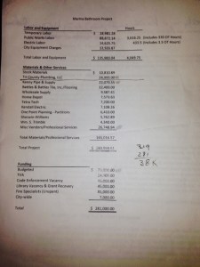 Marina Bathroom Project Watson Report